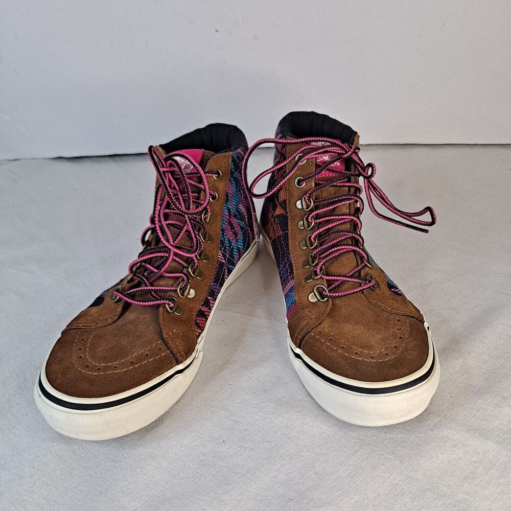 Vans Sk8-Hi Slim Inca Monks Sneakers Unisex Mens 6.5 Womens 8 Laces Robe/Magenta